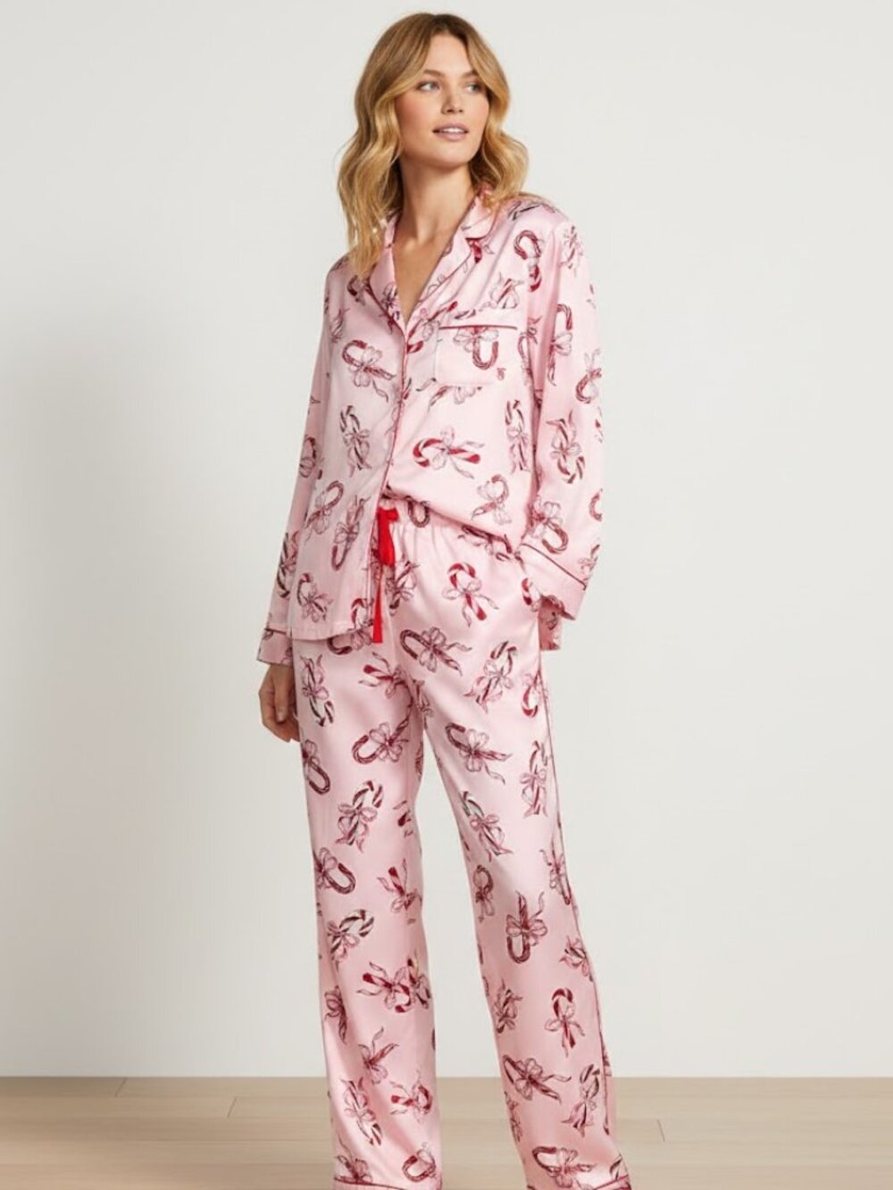 Victoria's Secret Glazed Satin Long Pajama Set Small (Reg)